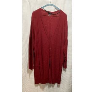 Torrid red long cardigan